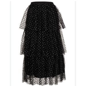 b+ab Womens FarFetch Ruffled Tulle Polka Dot Skirt‎ Size Small